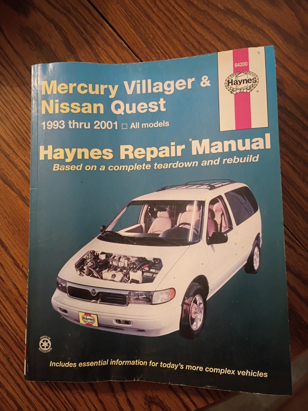 Haynes Repair Manual - Mercury Villager & Nissan Quest (Blue)